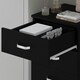 image 5 of FWStyle Tunis 5 Drawer Tallboy Slim Chest Of Drawers - Matt Black