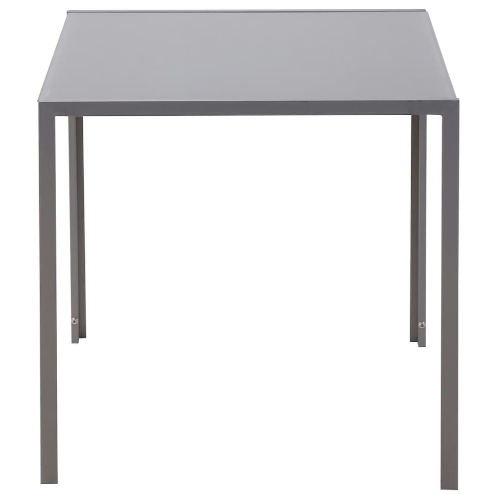 image 1 of HOMCOM Modern Square Dining Table with Tempered Glass Top Metal Legs for Kitchen