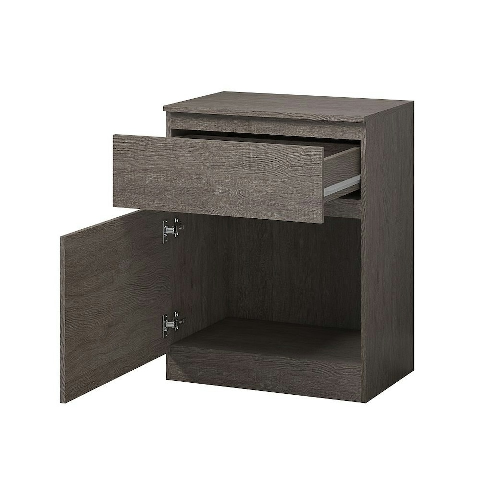 image 1 of FWStyle Stora 1 Door 1 Drawer Multi-Storage Unit - Rustic Oak Brown