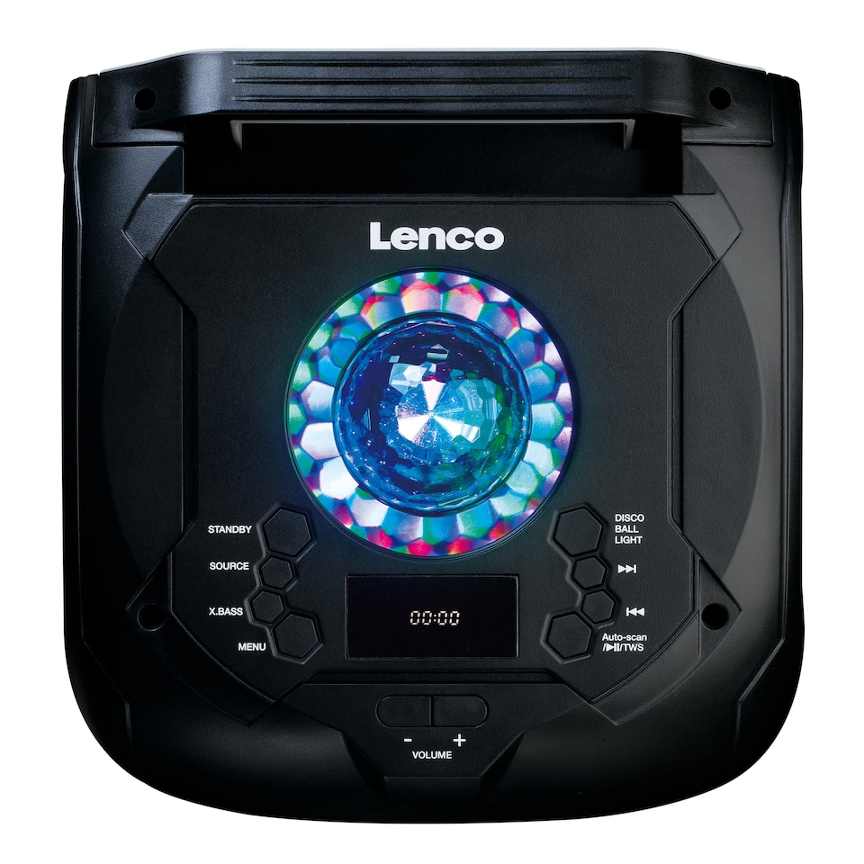 image 1 of LENCO - PA-260BK - PA with full front LED lighting and disco ball