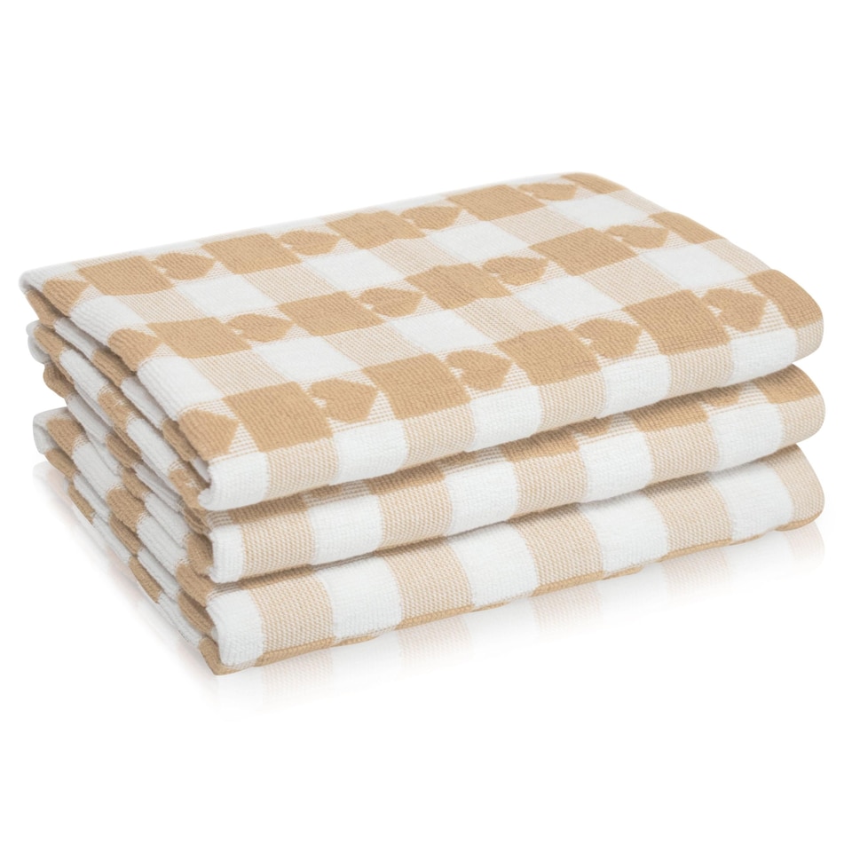 image 1 of Velosso Hearts Check Cotton Tea Towel
