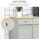 image 6 of HOMCOM Sideboard Buffet Cabinet with Storage Cabinets and Drawers, Grey Grey | Natural Wood