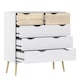 image 3 of Oslo Chest of 5 Drawers in White and Oak