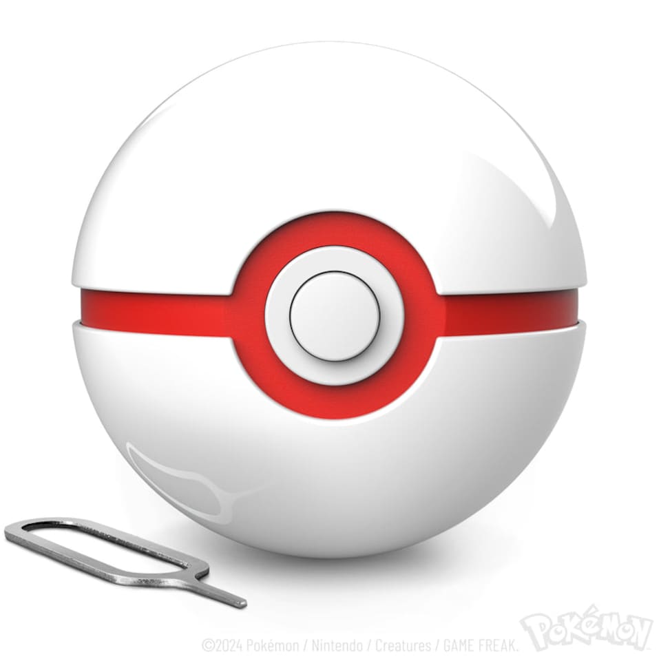 image 1 of Pokémon Die-Cast Mini Premier Ball Replica | White