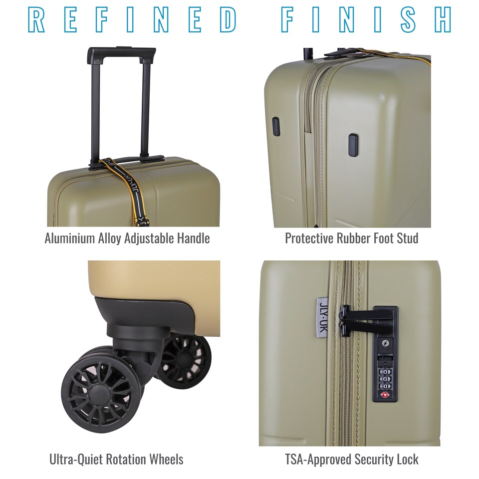 image 1 of Premium 100% Makrolon PC Hardshell Small Carry-On Cabin Suitcase 19’
