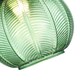 image 4 of Designer Ribbed Leaf Themed Forest Emerald Green Glass Pendant Lighting Shade | Green