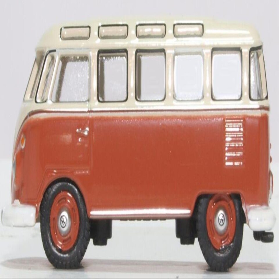 image 1 of Oxford Diecast VW T1 Samba Bus Sealing Wax Red/Beige Grey