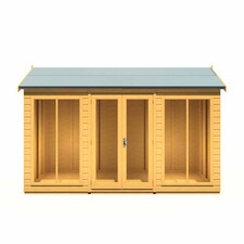 Mayfield 12 x 6 Summerhouse - Wood - L199 x W371.4 x H241.5 cm Brown