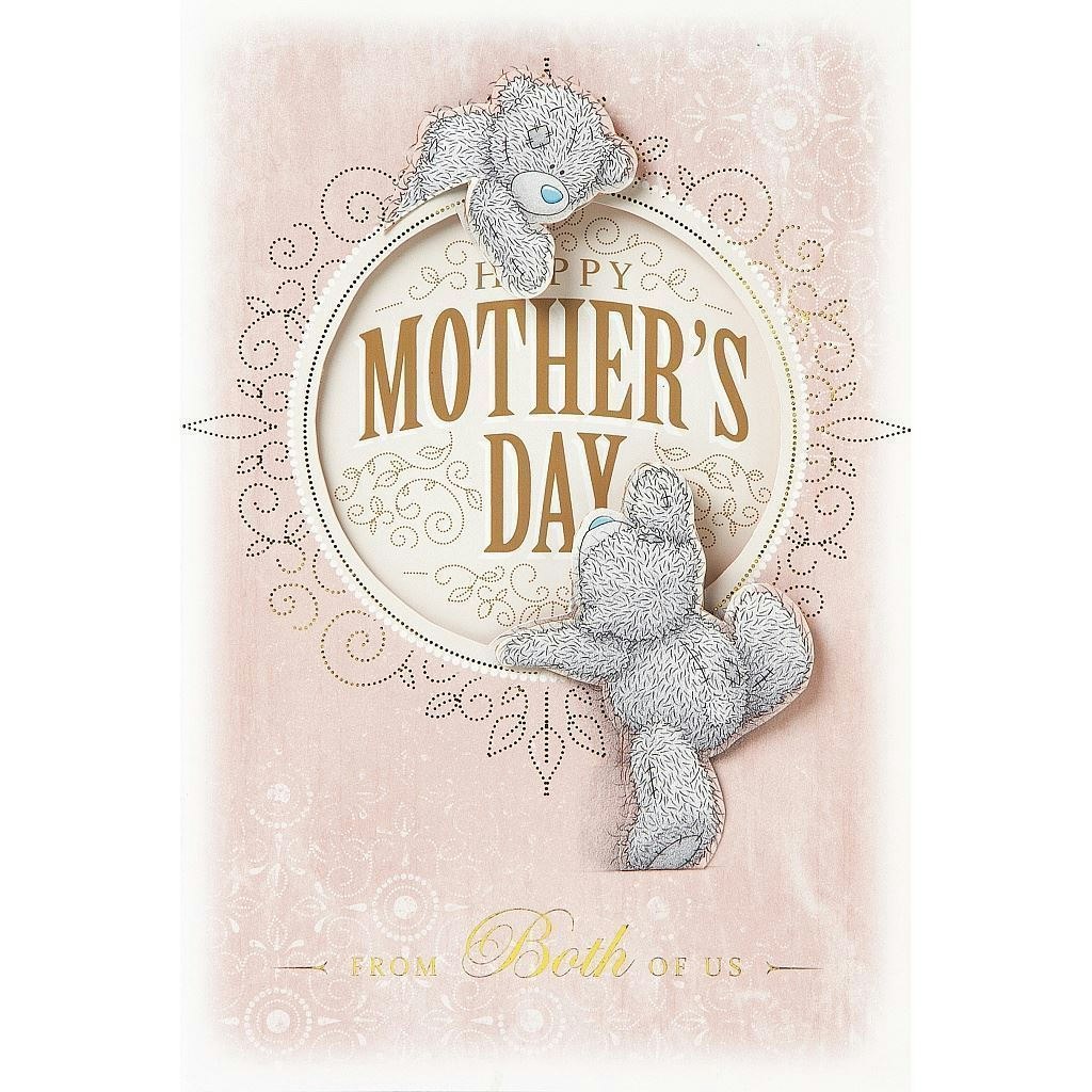Me to You Happy Mothers Day Die Cut Greeting Card From Both Of Us New Gift Mum Mummy