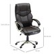 image 7 of HOMCOM Executive Office Chair Faux Leather Computer Desk Chair w/ Wheel Brown