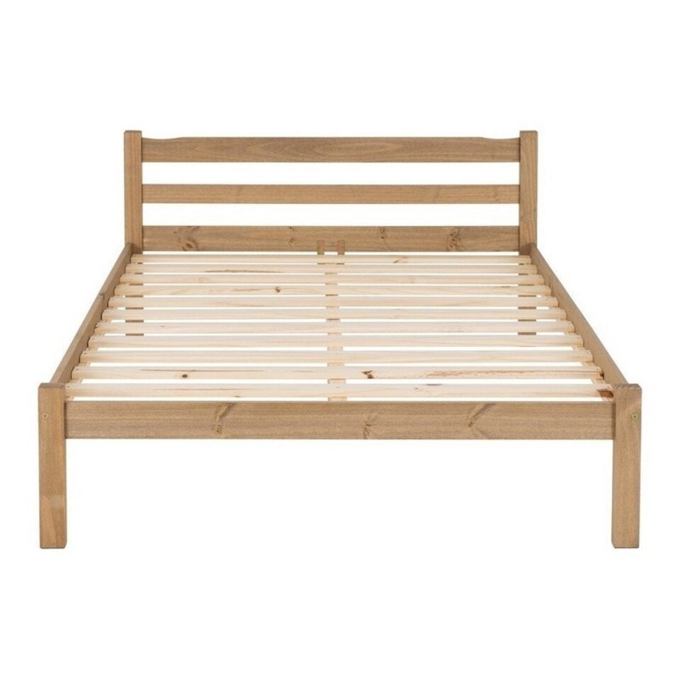 image 1 of Panama 4 Feet 6 Inches Bed Frame - L198 x W144 x H77 cm - Natural Wax