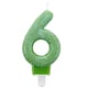 image 3 of Amscan Glitter Birthday Number Candle - Green - 6