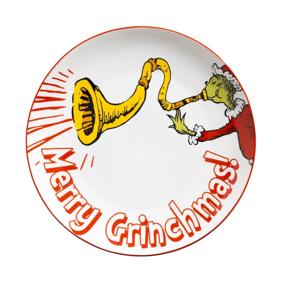 image 1 of The Grinch Merry Grinchmas 12 Piece Dinner Set Christmas Dinnerware
