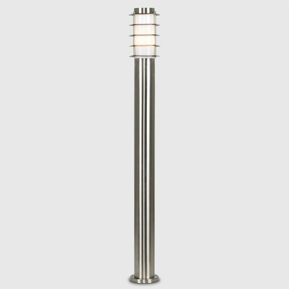 image 1 of ValueLights Wharf Silver Outdoor Bollard Light Chrome