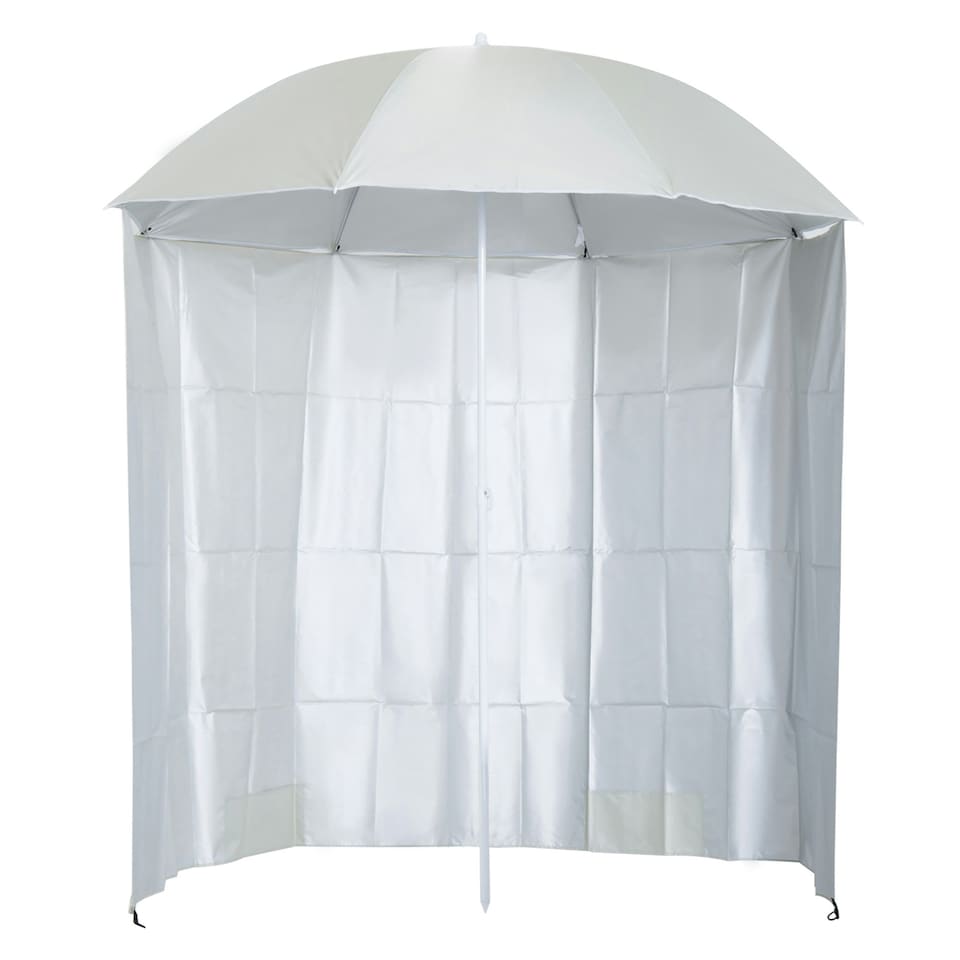 image 1 of Outsunny 2.2M Outdoor Parasol Fishing Umbrella Beach Sun Shelter w/ Carry Bag