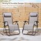 image 2 of VonHaus Verona Set of 2 Textilene Folding Garden Zero Gravity Chairs