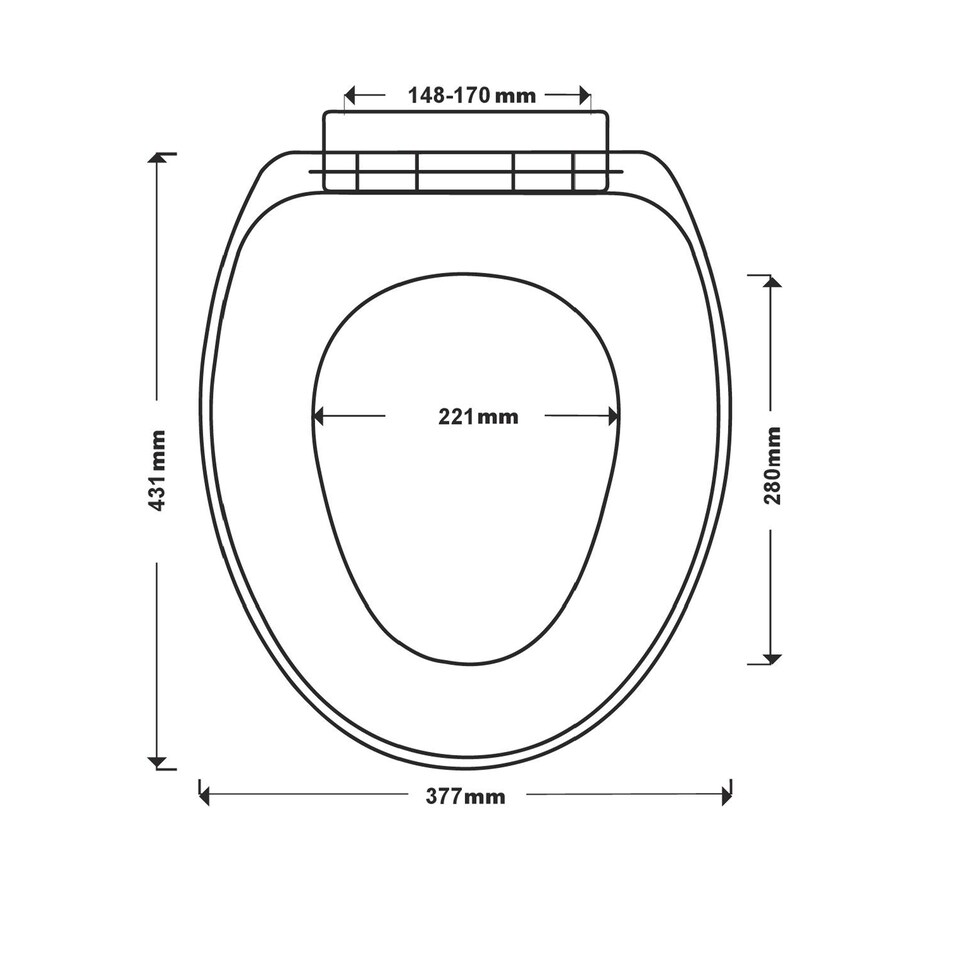 image 1 of Showerdrape Seville White Wrap Over Plastic Soft Close Toilet Seat | Multi | 1