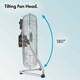 image 4 of VonHaus Floor Fan 12" Portable