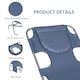 image 5 of Outsunny Chaise Lounge Portable Adjustable Backrest with Face Cavity Grey