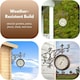 image 7 of Marco Paul 32cm Double Sided Outdoor Station Wall Clock and Thermometer Brown
