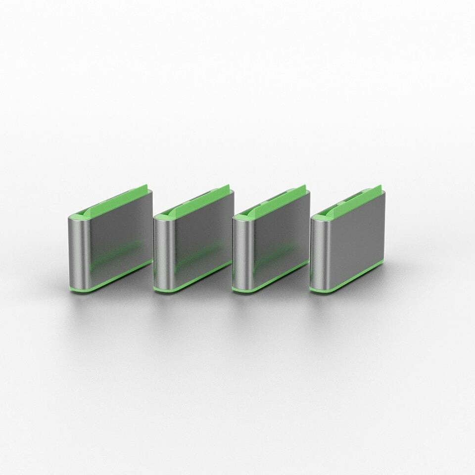 image 1 of USB-C Port Blocker Kit, Green (1x Key, 4x Locks)