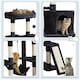 image 4 of Yaheetech Large Cat Tower with Hammock Scratching Posts Black