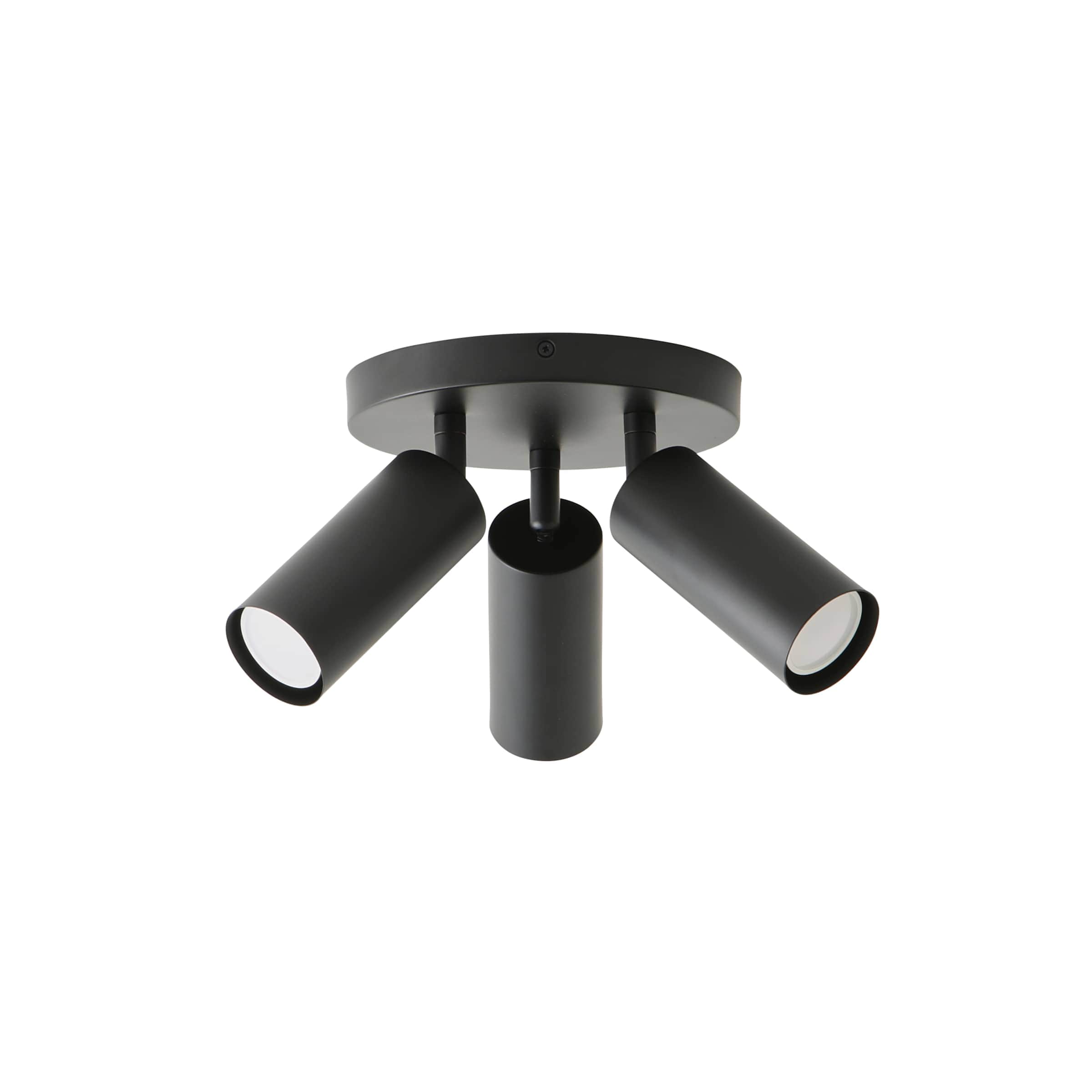 ValueLights Taylor Matte 3 Way Adjustable Tube Spotlight Ceiling Light in Black