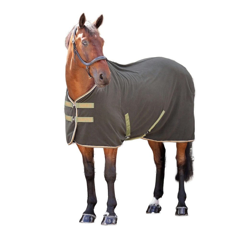 image 1 of Tempest Fleece Horse Rug - Khaki Green - 84in
