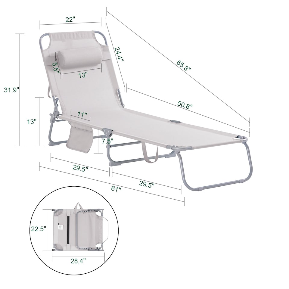 image 1 of SoBuy OGS35-MIX2,Set of 2 Sun Lounger Reclining Folding Chairs For Outdoor Garden