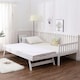 image 5 of Daybed With Trundle white 3ft single and 2 mattresses wooden pull out guest room bedroom