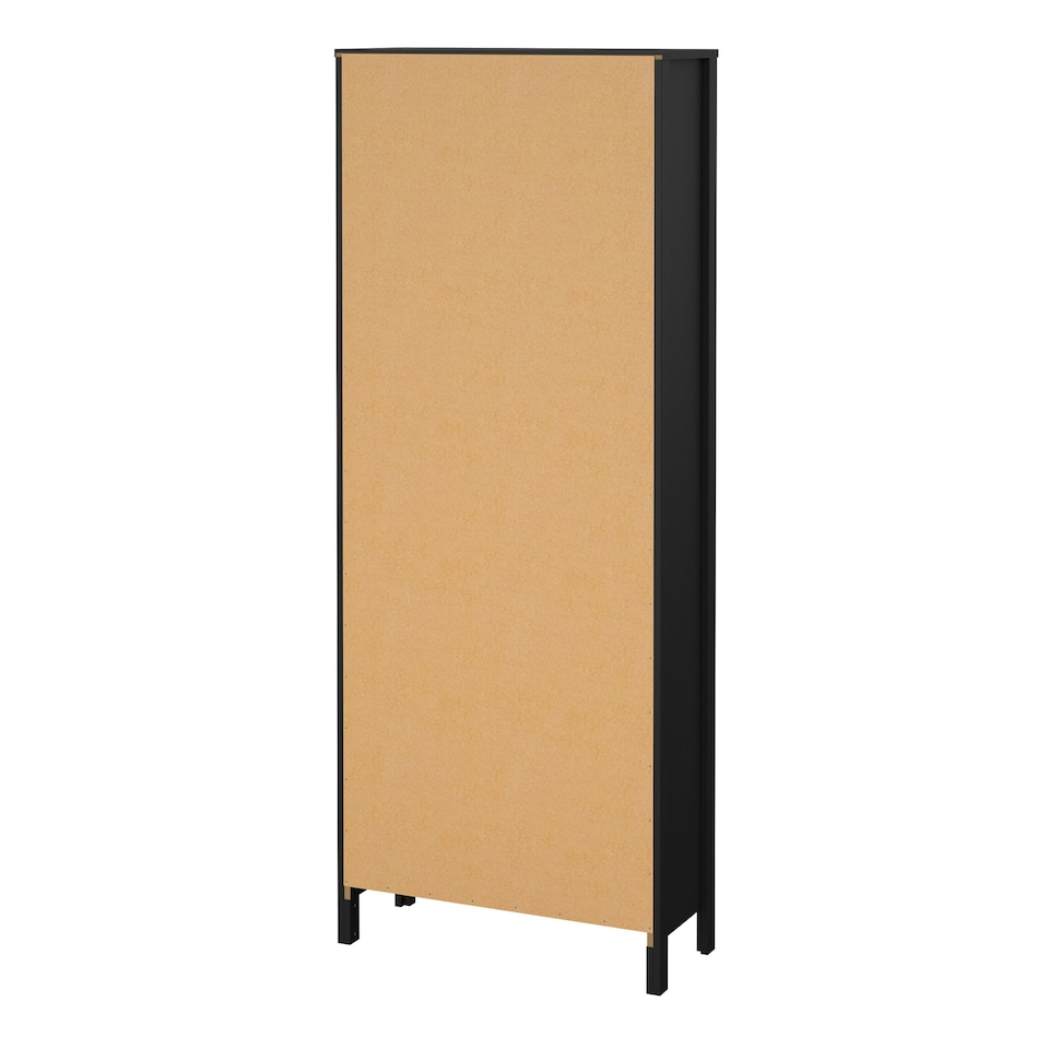 image 1 of Madrid China Cabinet 2 Glass Doors with 3 Drawers in Matt Black