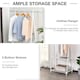 image 5 of HOMCOM 40KG Freestanding Steel Clothes Hanger w/ 2 Shelves Open Wardrobe White