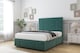 image 2 of Sloomy Lisbon Emerald Plush Divan Bed With Mattress 2 Drawers Left Side With 54" Floor Standing Headboard & 12" Matching Footboard 5' King | Green | Emerald | King | 1