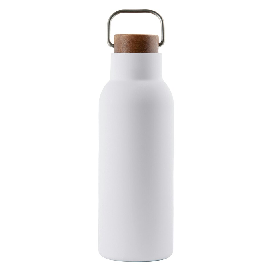 Vinga Ciro Recycled Stainless Steel 580ml Bottle - White - One Size White | One Size