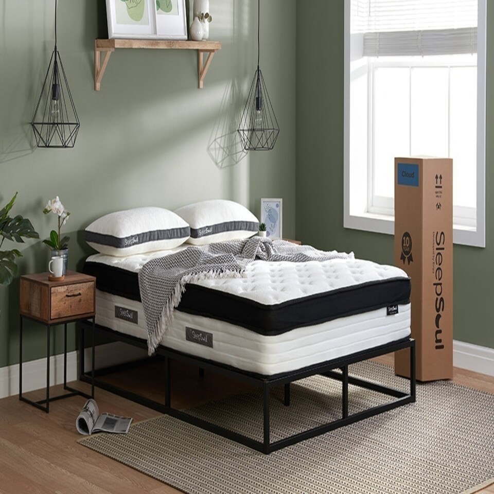 image 1 of SleepSoul Cloud 800 Pocket Memory Pillow Top Mattress White | Double