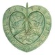 image 2 of Bird Heart Sundial Ornament Cast Iron Garden Yard Feature Statue Clock Metal Green