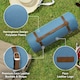 image 3 of VonShef Picnic Blanket, Large Blue Herringbone Rug with Waterproof Back, 300x200cm Blue