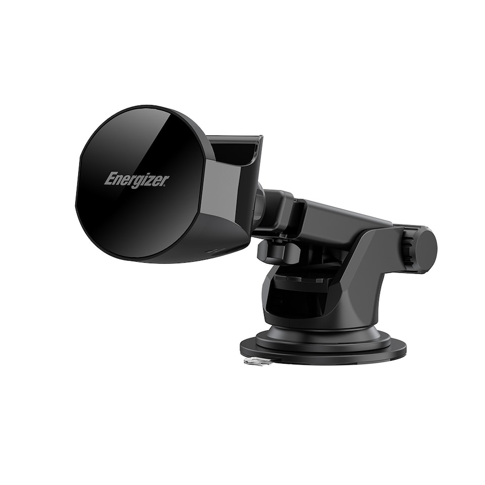 image 1 of Energizer In-Car Magnetic QI Wireless Charger & Airpods Black