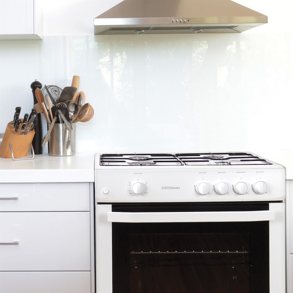 image 1 of Statesman MAXI60GSF Single Cavity Gas Cooker, Integrated Grill, 60cm, White