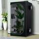 image 10 of Outsunny Mylar Hydroponic Grow Tent w/ Floor Tray for Indoor Plant 80x80x160cm