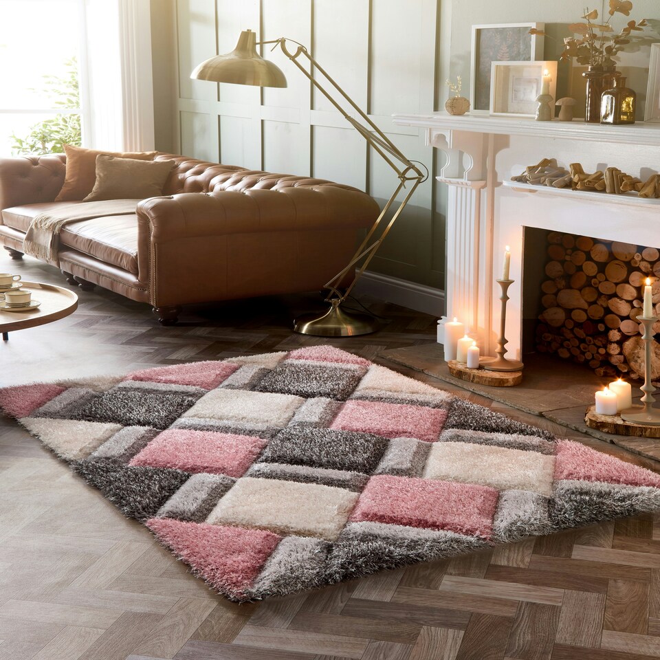 image 1 of Origins 3D GEO Shaggy Blush 120x170