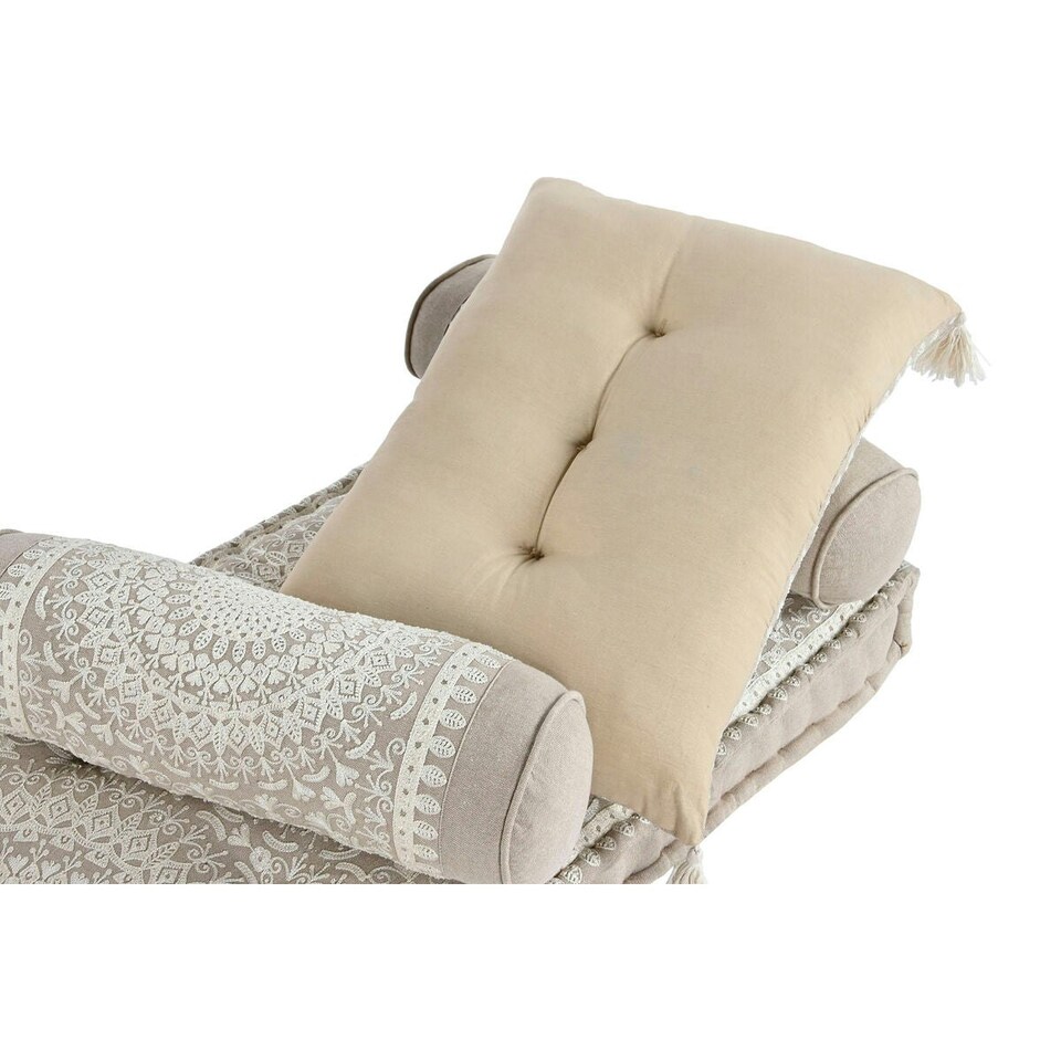 image 1 of Armchair DKD Home Decor White Beige 90 x 56 x 15 cm White