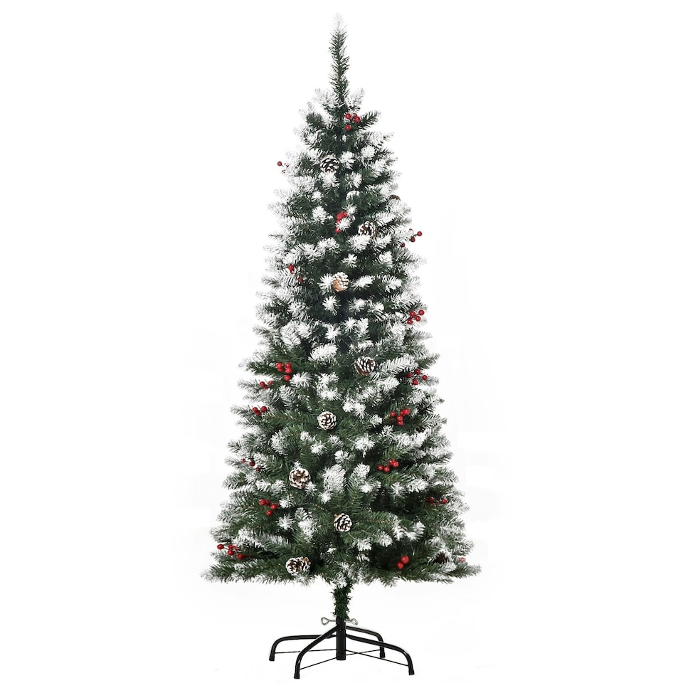 image 1 of HOMCOM 5FT Artificial Christmas Tree Xmas Indoor Decoration w/ Pinecone