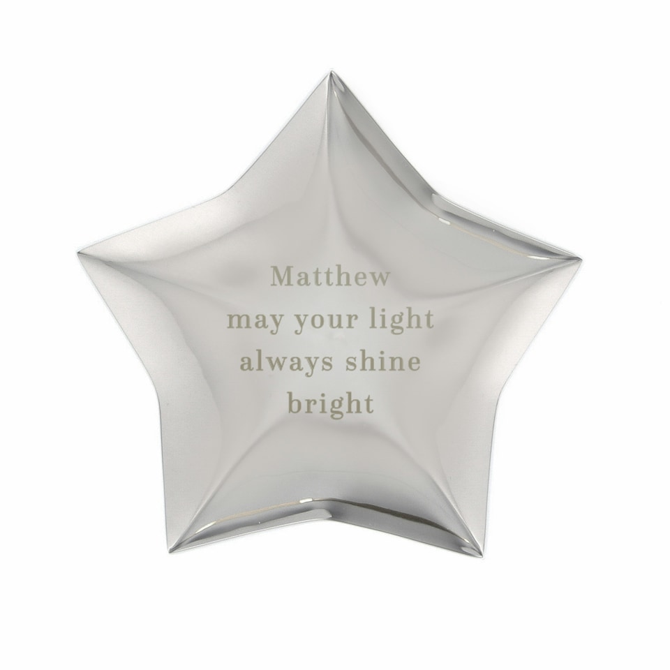 image 1 of Personalised Engraved Star Trinket Box