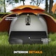 image 4 of Outsunny Camping Tent Dome Tent with Removable Rainfly for 1-2 Man, Orange