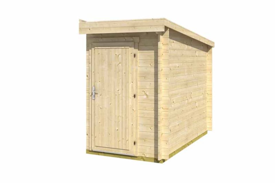 image 1 of Bike Extension 2600-Log Cabin, Wooden Garden Room, Timber Summerhouse, Home Office - L150 x W290 x H210.9 cm | Brown