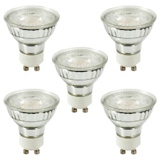 BHS 5 Pack of 5W LED GU10 Dimmable Light bulbs, Warm White