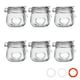 image 1 of Nicola Spring Heart Glass Storage Jars - 500ml - Clear Seal - Pack of 6