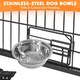 image 5 of Yaheetech 108 cm W Rolling Dog Crate W/ Divider Black