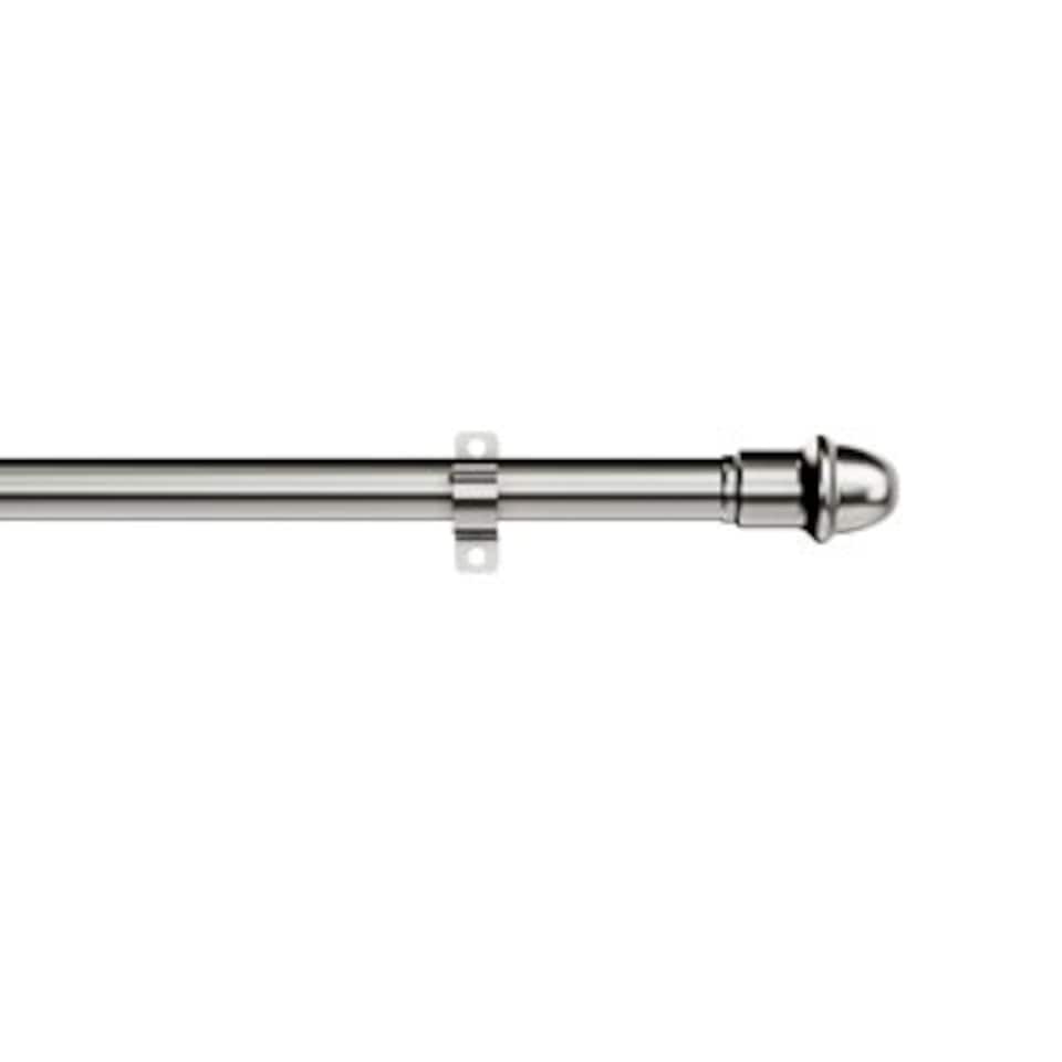 image 1 of Silver Cafe Curtain Rod 50 - 75cm Silver | Silver